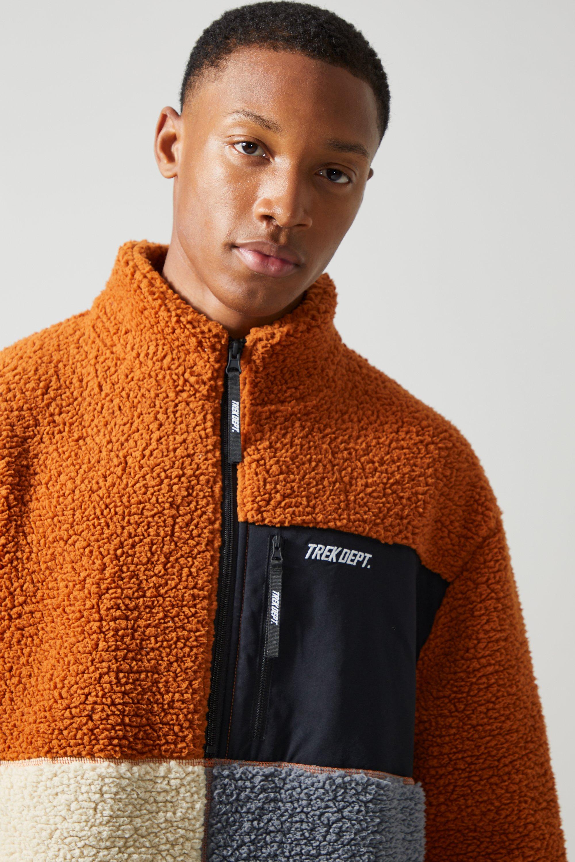 Orange borg sale jacket